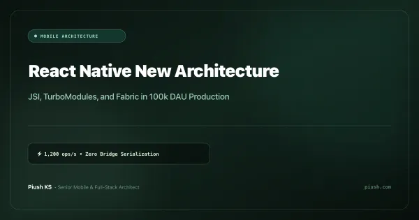 React Native New Architecture in Real Production: JSI, TurboModules, and Fabric Benchmarks